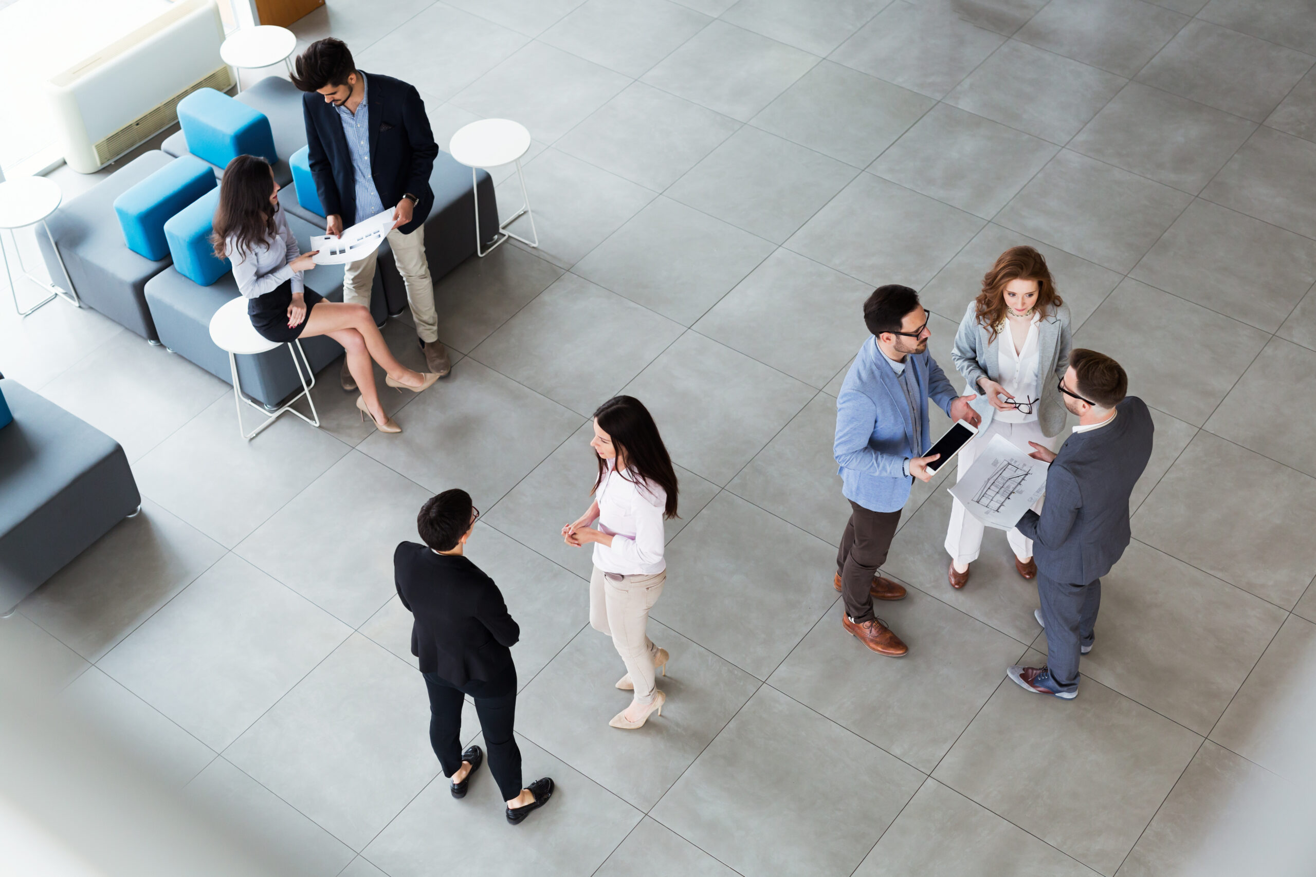 Professional business people working together on project